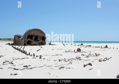 Naufragio Kakapo presso la spiaggia di kommetjie con cielo blu Foto Stock