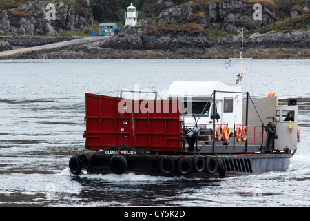 Vecchia, piccola Kylerhea a Glenelg traghetto per auto 'Glenachulish', Isola di Skye, Scotland, Regno Unito Foto Stock