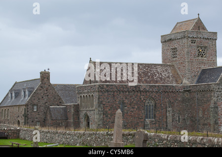 La chiesa abbaziale, Iona, Ebridi Interne, Scozia. Foto Stock