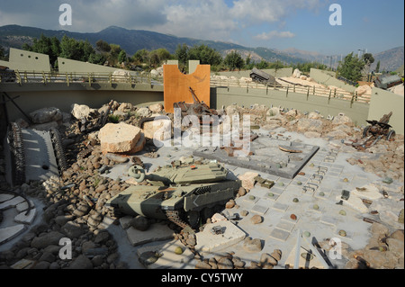 Le foto scattate all'interno del Hezbollah parco a tema a Mleeta, un museo a cielo aperto illustrando l'anti-Israele resistenza in Libano. Foto Stock