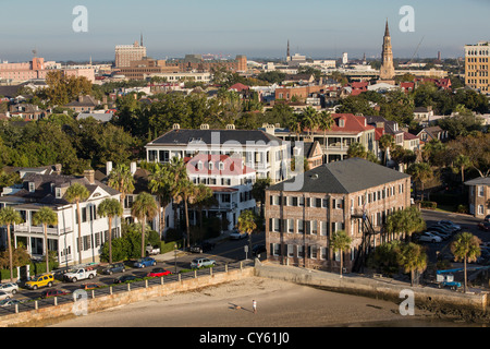 Vista aerea della batteria Charleston, Carolina del Sud. Foto Stock