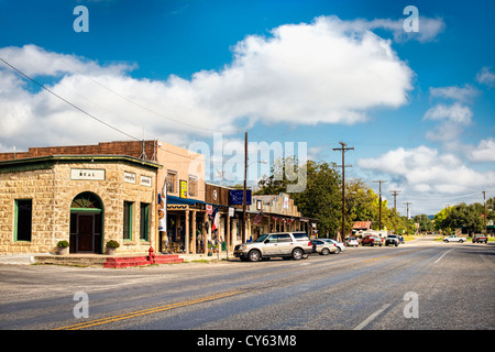 Main Street downtown Leakey, Texas, Stati Uniti d'America Foto Stock