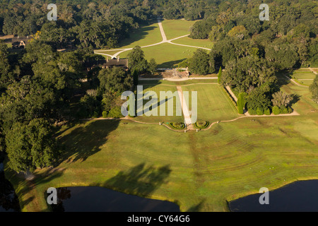 Vista aerea di Middleton Place plantation Charleston, Carolina del Sud. Foto Stock