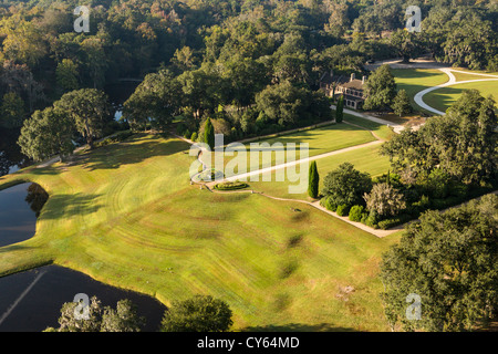 Vista aerea di Middleton Place plantation Charleston, Carolina del Sud. Foto Stock