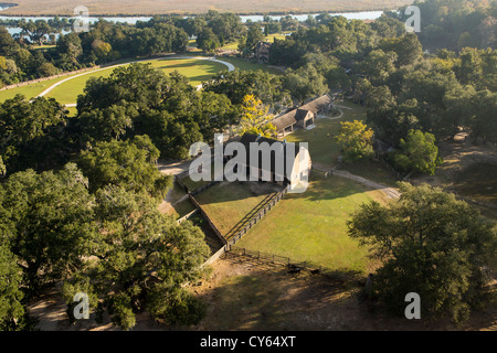 Vista aerea di Middleton Place plantation Charleston, Carolina del Sud. Foto Stock