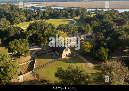 Vista aerea di Middleton Place plantation Charleston, Carolina del Sud. Foto Stock