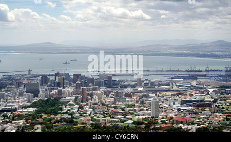 Vista panoramica di Cape Town, Sud Africa. Foto Stock