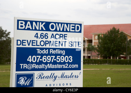 Banca di proprietà del sito di sviluppo kissimmee florida usa Foto Stock