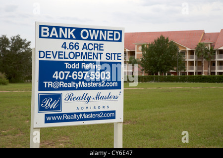 Banca di proprietà del sito di sviluppo kissimmee florida usa Foto Stock