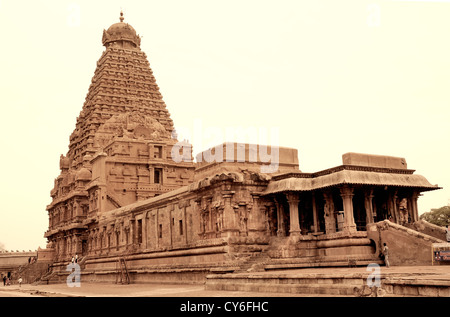 Grande Tempio - Patrimonio mondiale, Thanjavur (India) Foto Stock