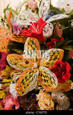 Artigianale di fiori in tessuto Foto Stock