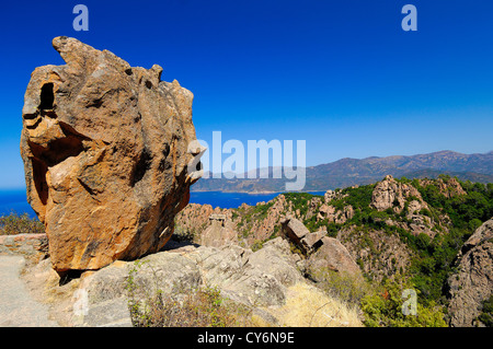 Calanche de Piana Corse du Sud Deux Sevi Francia 2A Foto Stock