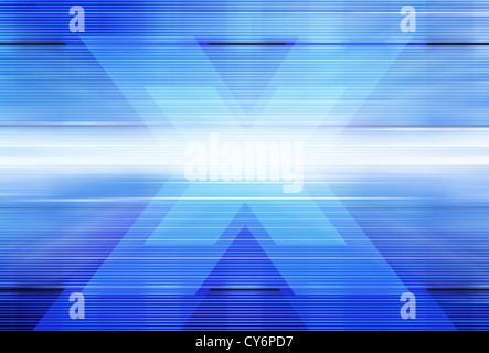 Tecnologia con sfondo trasparente forme geometriche Foto Stock