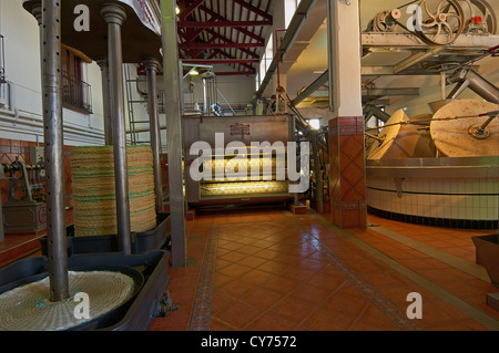 Baena, Fabbrica d'olio d'oliva. Núñez de Prado, itinerario del califfato, in provincia di Cordoba, Andalusia, Spagna Foto Stock