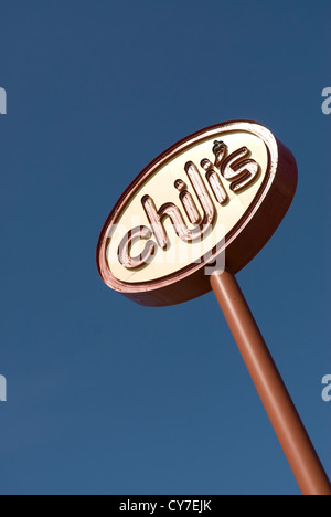 Il Chili's Restaurant Sign USA Foto Stock