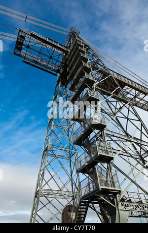 Newport Transporter Bridge,una gondola ponte in stile aperto dal Signore Tredegar 12 Settembre 1906 Foto Stock