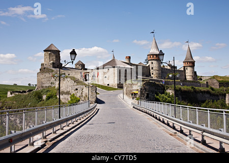 Il vecchio castello Kamenets-Podolsky, Ucraina Foto Stock