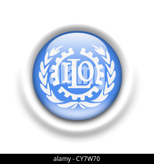 ILO / Organizzazione internazionale del lavoro logo bandiera simbolo Foto Stock