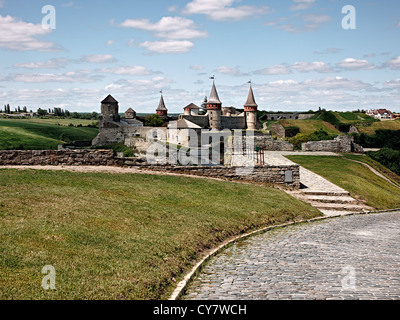 Il vecchio castello Kamenets-Podolsky, Ucraina Foto Stock