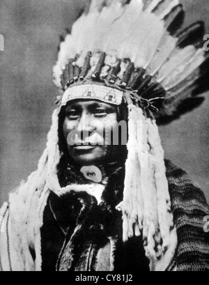 La pioggia in faccia, Hunkpapa Sioux Chief, Ritratto Foto Stock