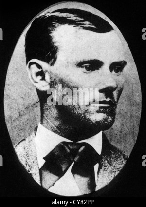 Jesse James (1847-1882), Fuorilegge, banca e Treno Brigante Foto Stock