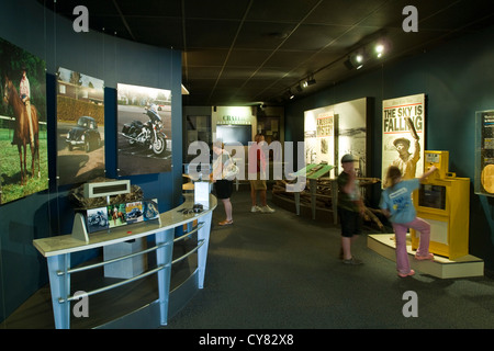 Spazio presenta nel centro visita museo al Meteor Crater, noto anche come Barrenger cratere, vicino a Winslow, Arizona Foto Stock