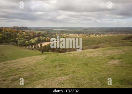 Moody cieli di Barton colline Foto Stock