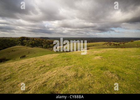 Moody cieli di Barton colline Foto Stock