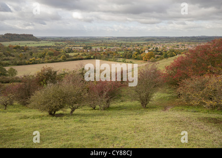 Moody cieli di Barton colline Foto Stock