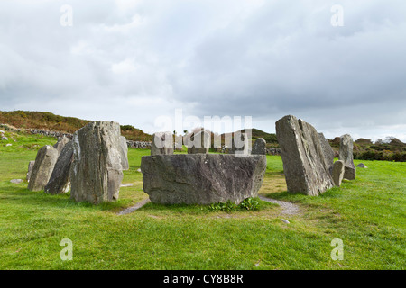 Drombeg stone circle nella contea di Cork, Irlanda Foto Stock