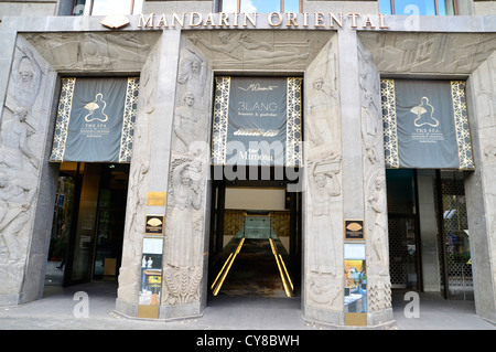 Mandarín Oriental Hotel ingresso in Barcelona Foto Stock