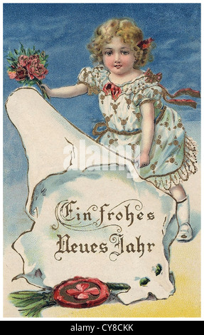 Ragazza con i fiori Foto Stock