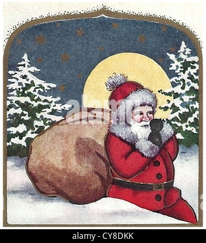 Babbo Natale nella neve Foto Stock