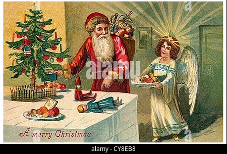 Santa Claus e Schristkind Foto Stock