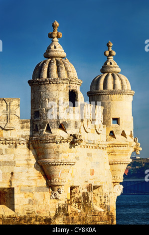 La torre di Belem nella città di Lisbone, Portogallo Foto Stock