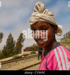 Ragazza di Arbaroba, Eritrea Foto Stock