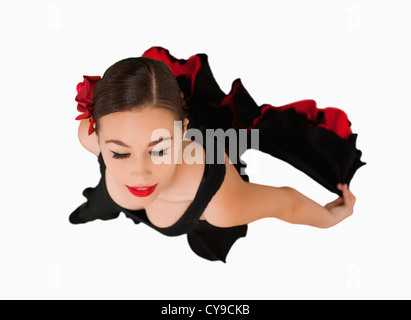 Vista aerea di ballo donna Foto Stock