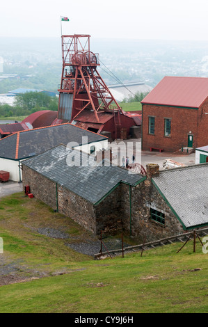 Il Galles, Blaenavon mondo sito Herirtage, Big Pit National Coal Museum, miniera azionato 1860-1980 Foto Stock