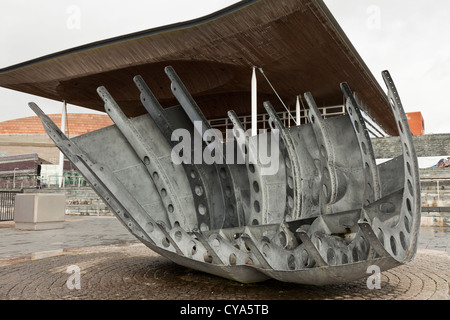 I marittimi mercantili' War Memorial 1997, per commemorare il merchant seamen morto nella Seconda guerra mondiale. Foto Stock