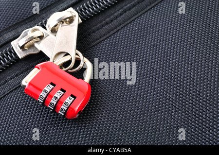 Numero di lucchetto a combinazione Foto Stock