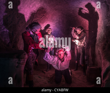 Smugglers avventura a St Clements Grotte Hastings, East Sussex, England, Regno Unito Foto Stock