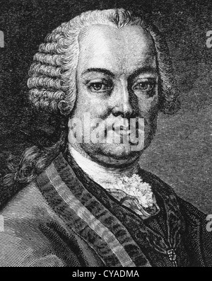 Conte LEOPOLD Joseph von DAUN (1705-1766) austriaco Maresciallo di Campo Foto Stock