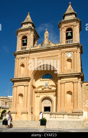 La Madonna di Pompei chiesa barocca Marsaxlokk Malta Foto Stock