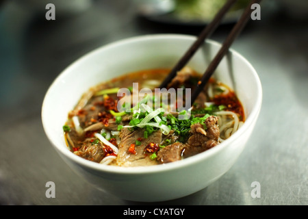 Carni bovine vietnamita zuppa Pho chiamato Foto Stock