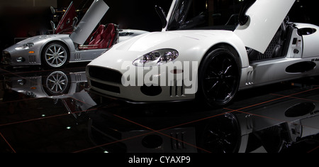 Due lusso auto sportive in mostra allo stadio di shanghai autoshow Foto Stock