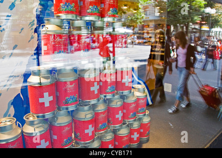 L'Europa, la Svizzera, Zurigo, negozio di cioccolato Foto Stock