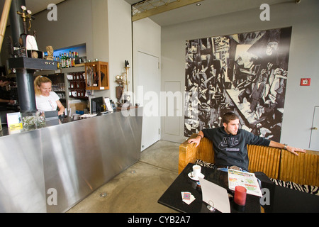 L'Europa, la Svizzera, Zurigo, interno del limmatblick hotel in stile dadaista Foto Stock