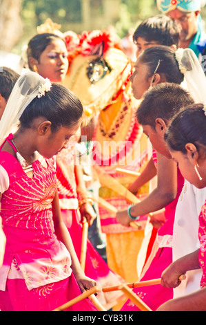 Festival di Thaipusam, celebrazioni degli indù in Penang, Malesia 2011. Foto Stock