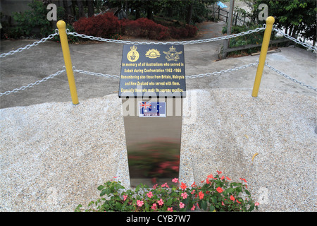 Memoriale di militari che hanno prestato servizio in Borneo 1962-1966, Kundasang War Memorial, Ranau, Sabah Borneo, Malaysia, sud-est asiatico Foto Stock