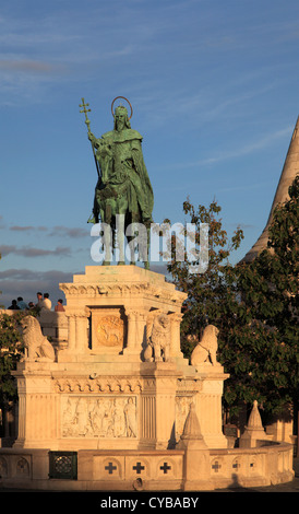 Ungheria, Budapest, St Stephen statua, Foto Stock